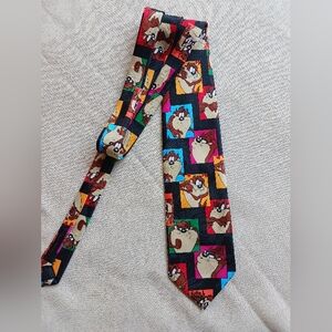 Vintage 1995 Looney Tunes Tazmanian Devil neck Tie taz cartoon Warner bros fun